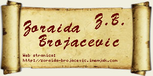 Zoraida Brojačević vizit kartica